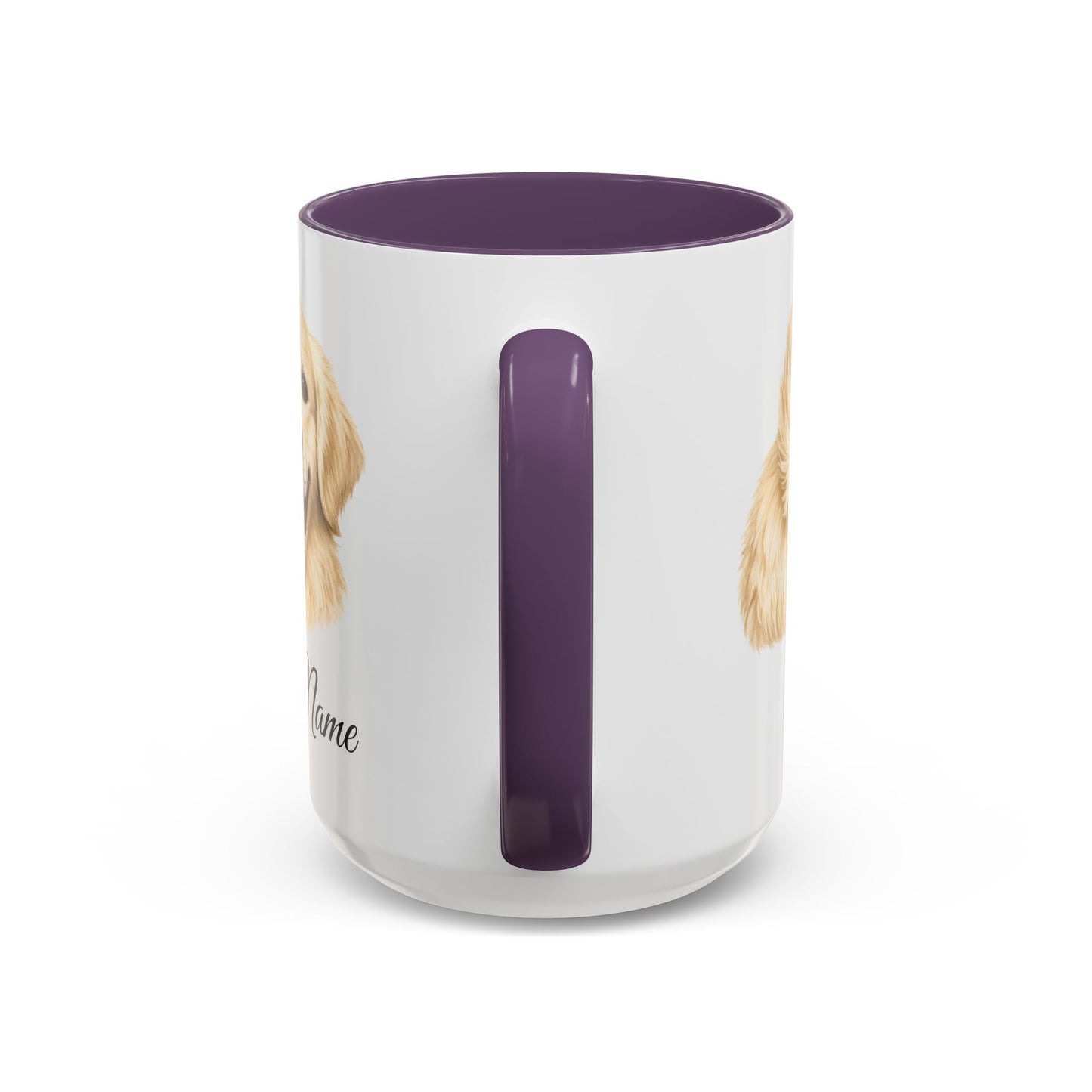 Personalized English Cream Golden Retriever Coffee Mug with Custom Dog Name (11oz & 15oz)