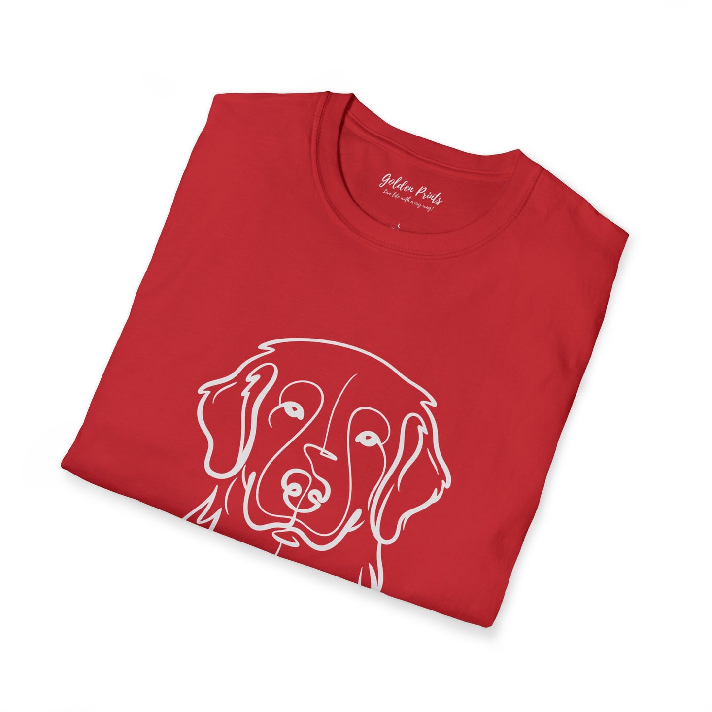 Golden Retriever Portrait Tee | Minimal Dog Art T-Shirt