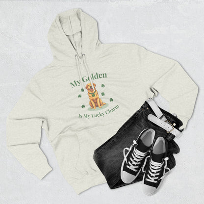 Hoodie — “My Golden Is My Lucky Charm” St. Patrick’s Day Golden Retriever Sweatshirt