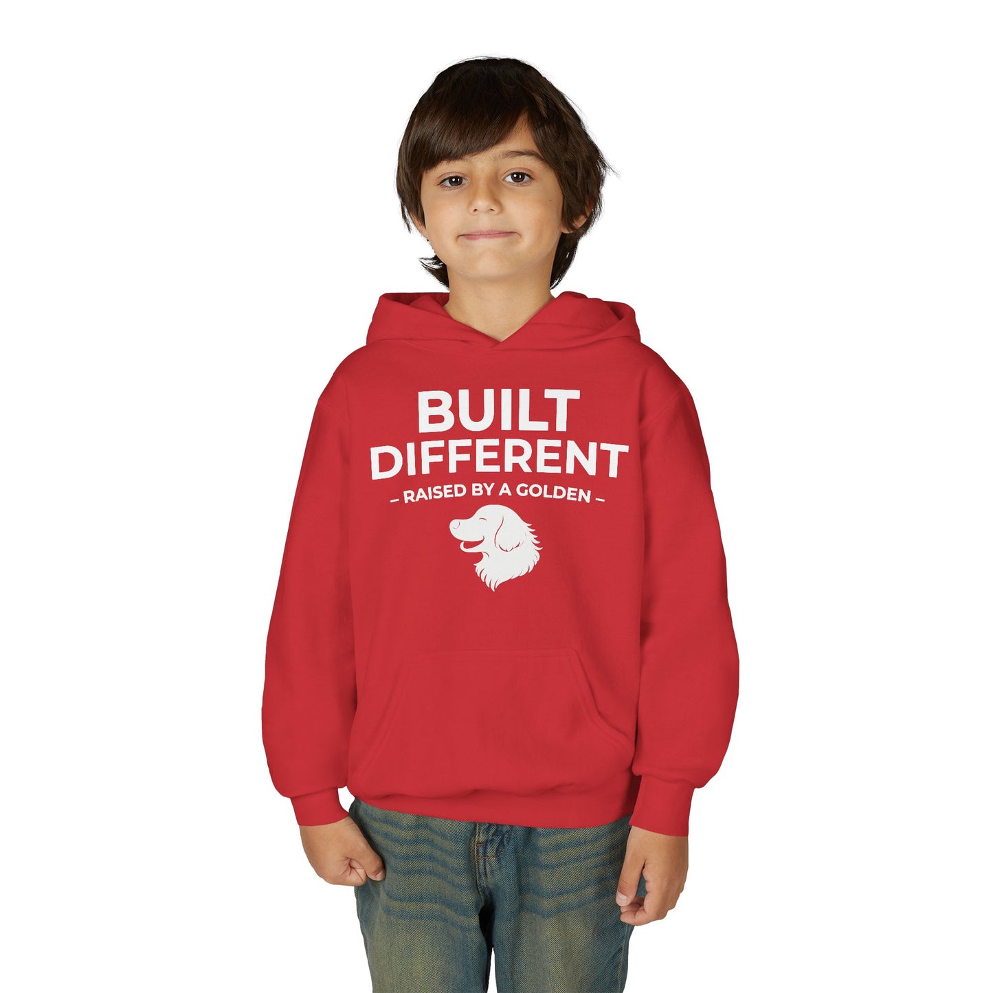 Built Different. Raised by a Golden | Kids Sweatshirt