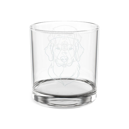Golden Retriever Engraved Whiskey Glass | Line Art Dog Rocks Glass (10.5oz)