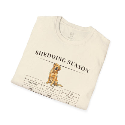 Golden Retriever Shedding Season Calendar Shirt | Funny Dog Hair T-Shirt for Pet Parents