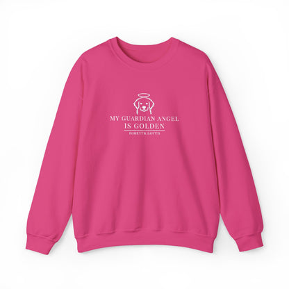 My Guardian Angel Is Golden Crewneck Sweatshirt | Memorial Dog Lover Pullover