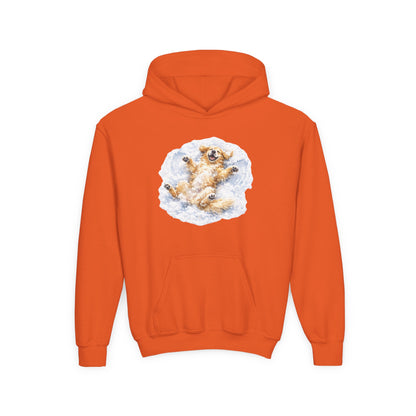 Youth Hoodie | Golden Retriever Snow Angel