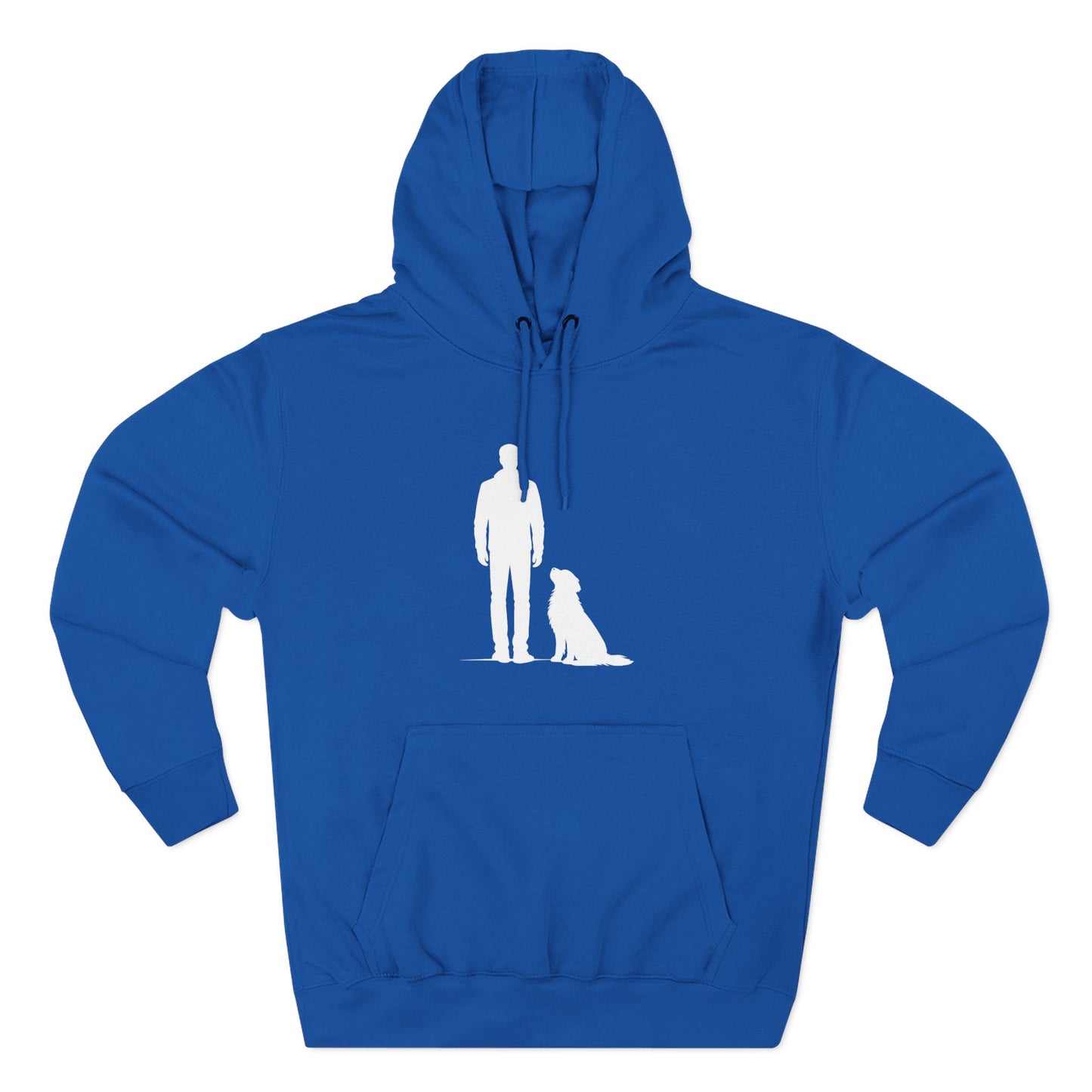 Man and Golden Retriever Silhouette Hoodie | Minimalist Dog Bond Pullover Sweatshirt