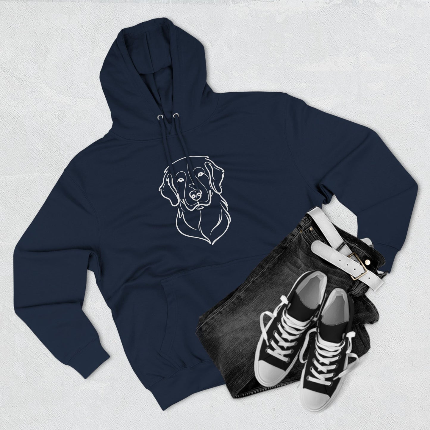 Line Art Three-Panel | Hoodie