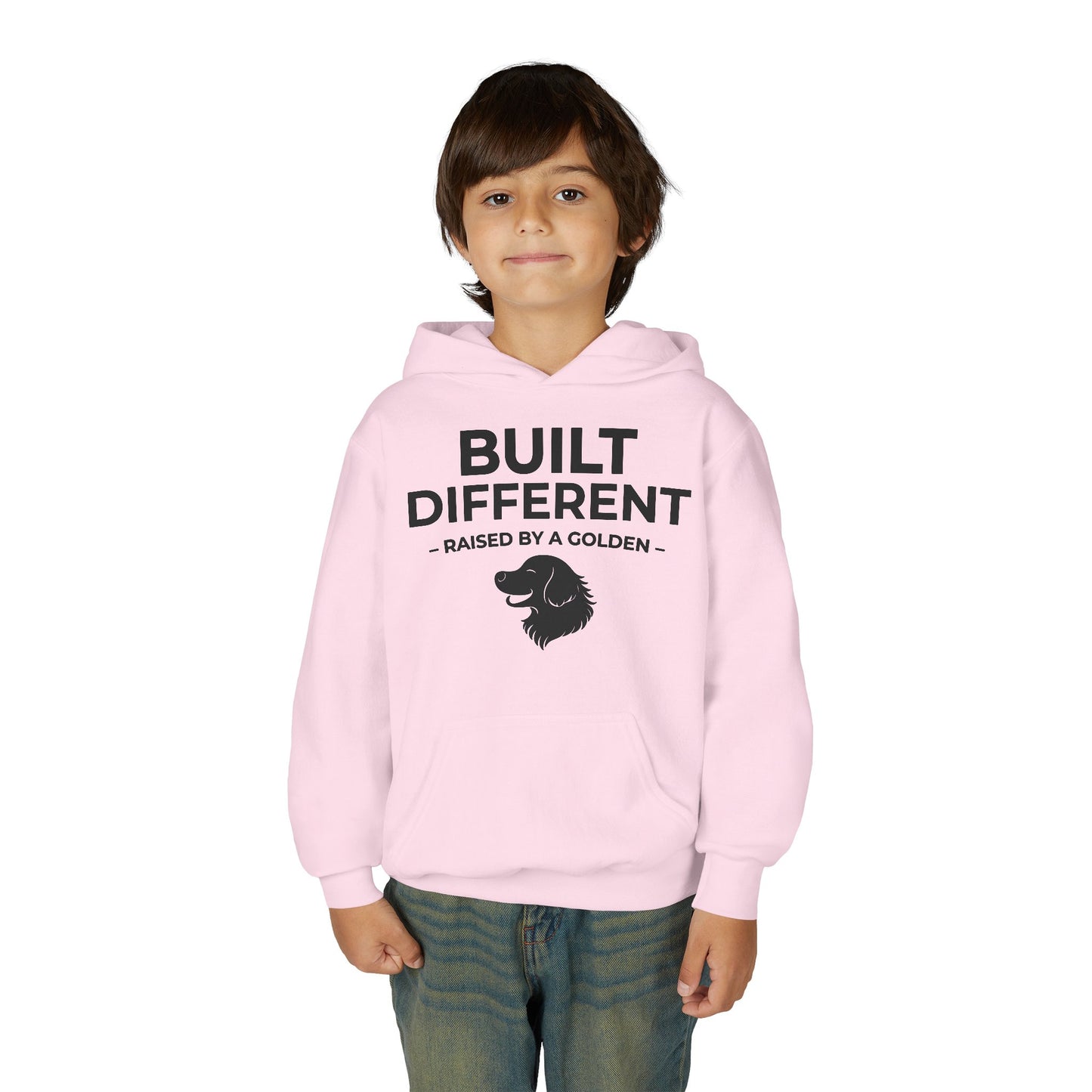 Built Different. Raised by a Golden | Kids Sweatshirt