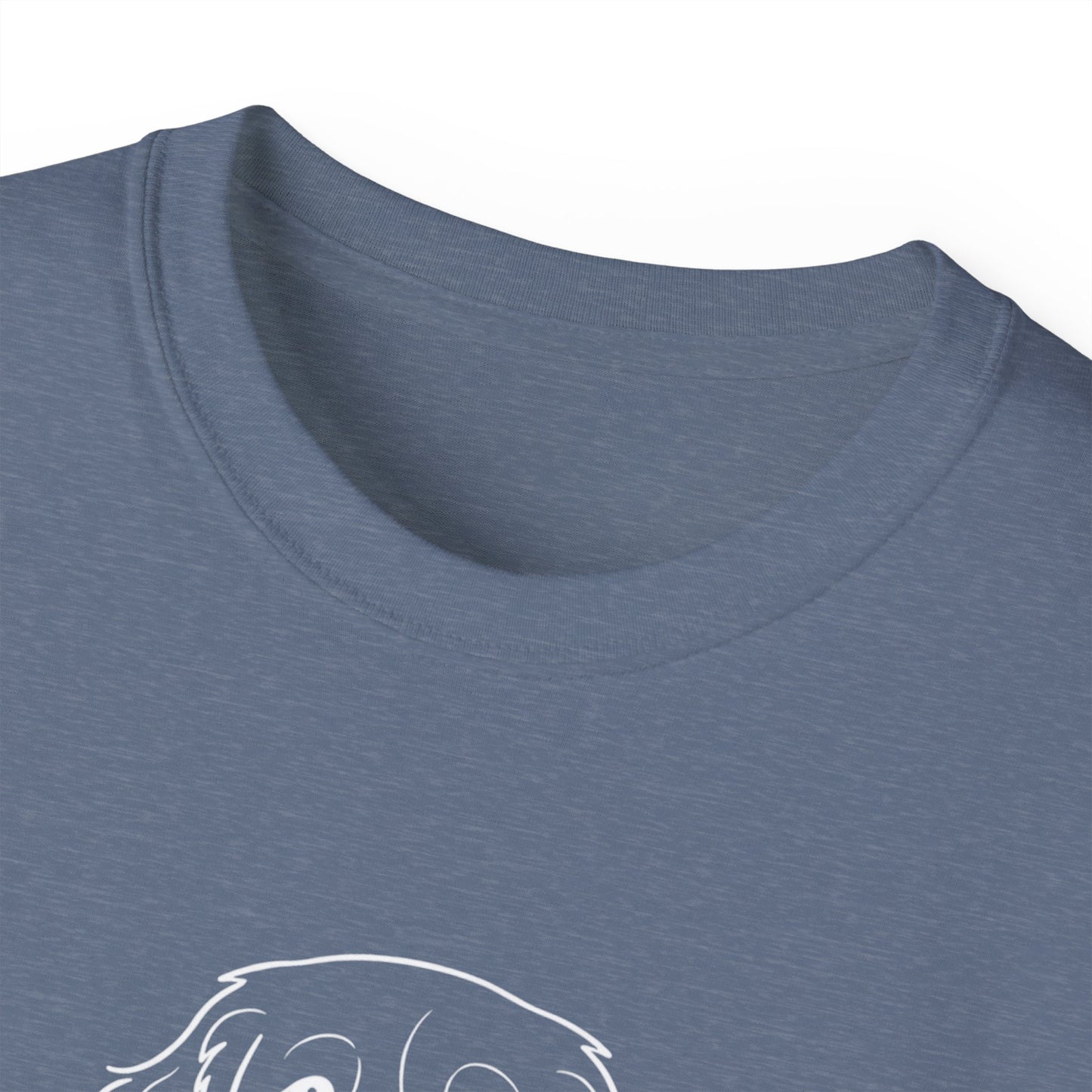Dog Begging for Burger T-Shirt | Golden Retriever POV Line Art Tee