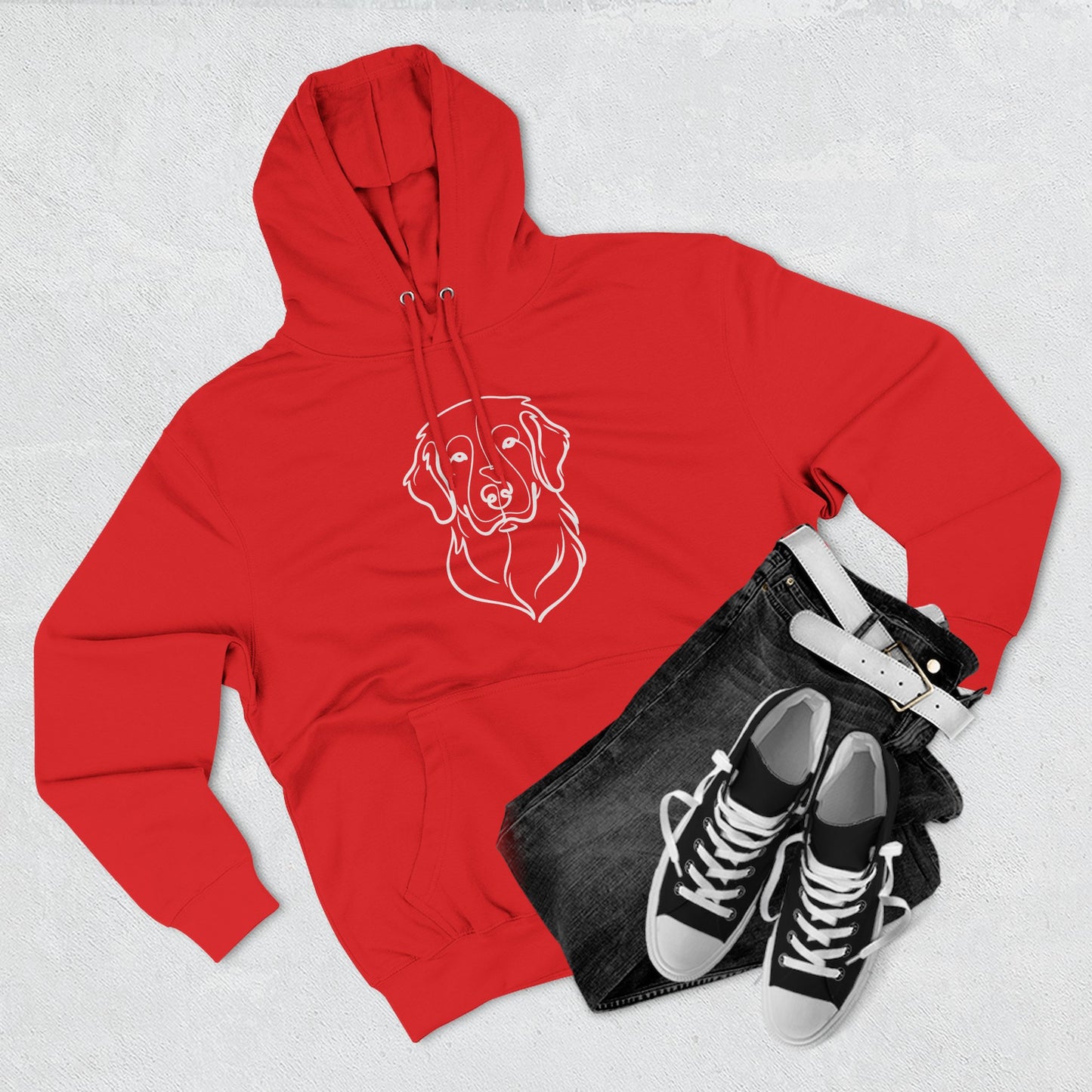 Line Art Three-Panel | Hoodie