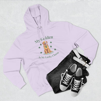 Hoodie — “My Golden Is My Lucky Charm” St. Patrick’s Day Golden Retriever Sweatshirt