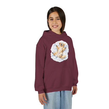 Youth Hoodie | Golden Retriever Snow Angel