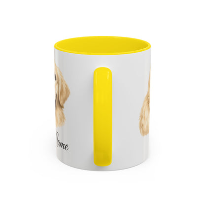 Personalized English Cream Golden Retriever Coffee Mug with Custom Dog Name (11oz & 15oz)