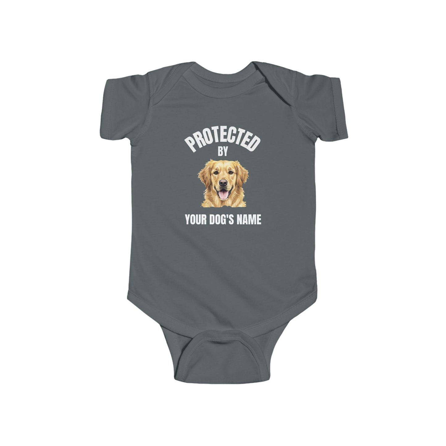 Protected by [Dog's Name] | Baby Onesie