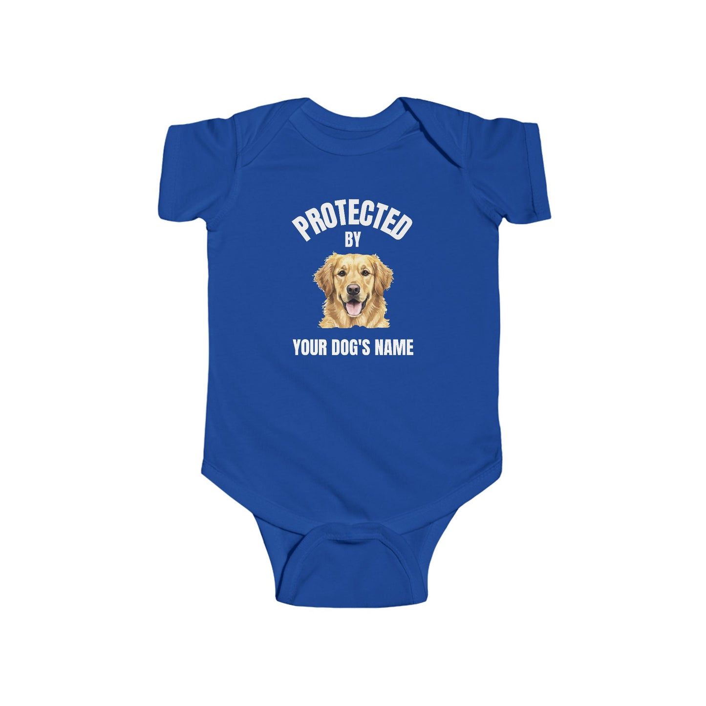 Protected by [Dog's Name] | Baby Onesie