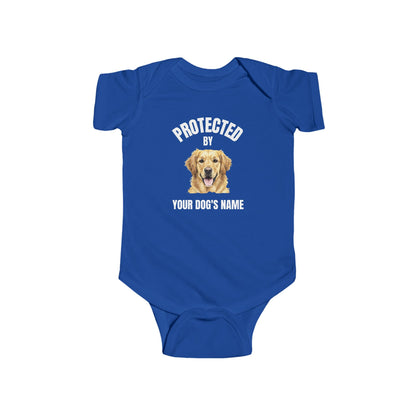 Protected by [Dog's Name] | Baby Onesie