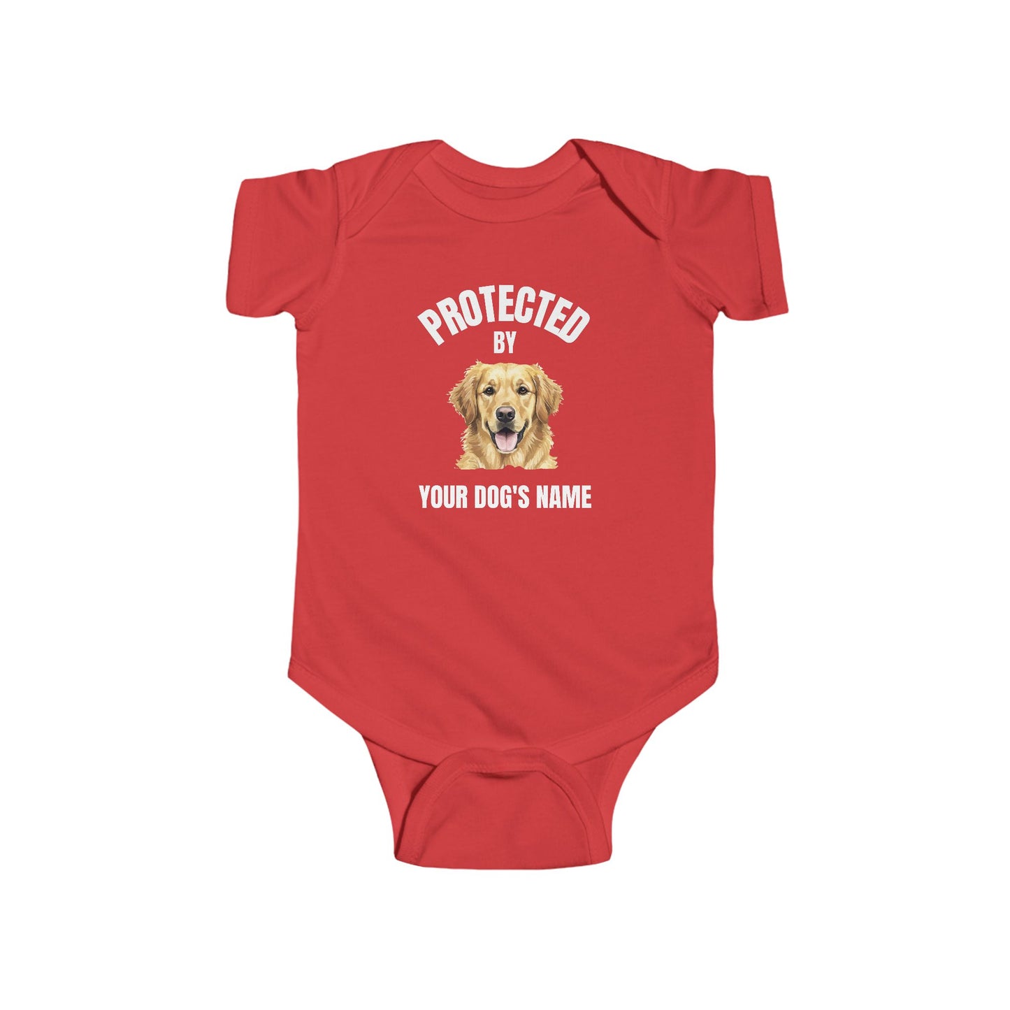 Protected by [Dog's Name] | Baby Onesie