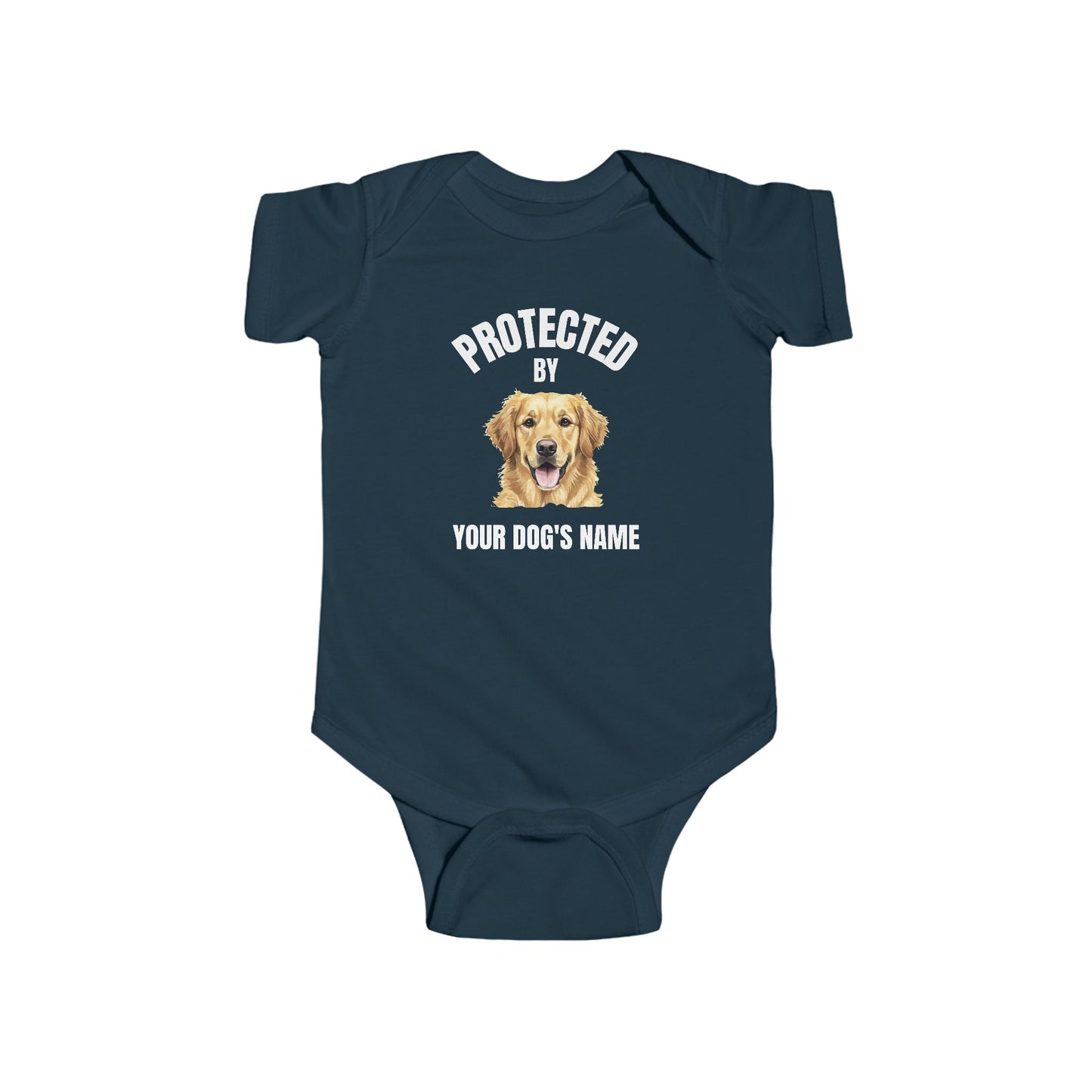 Protected by [Dog's Name] | Baby Onesie
