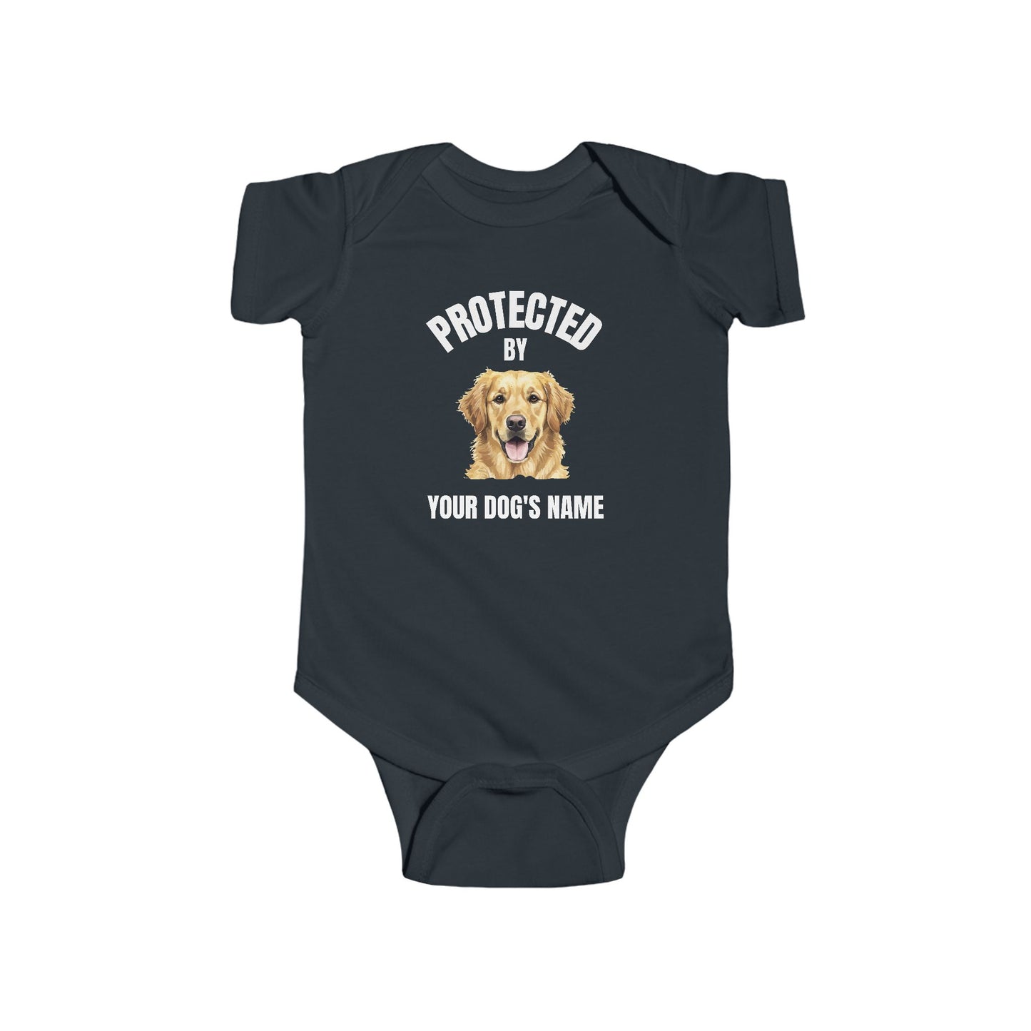 Protected by [Dog's Name] | Baby Onesie