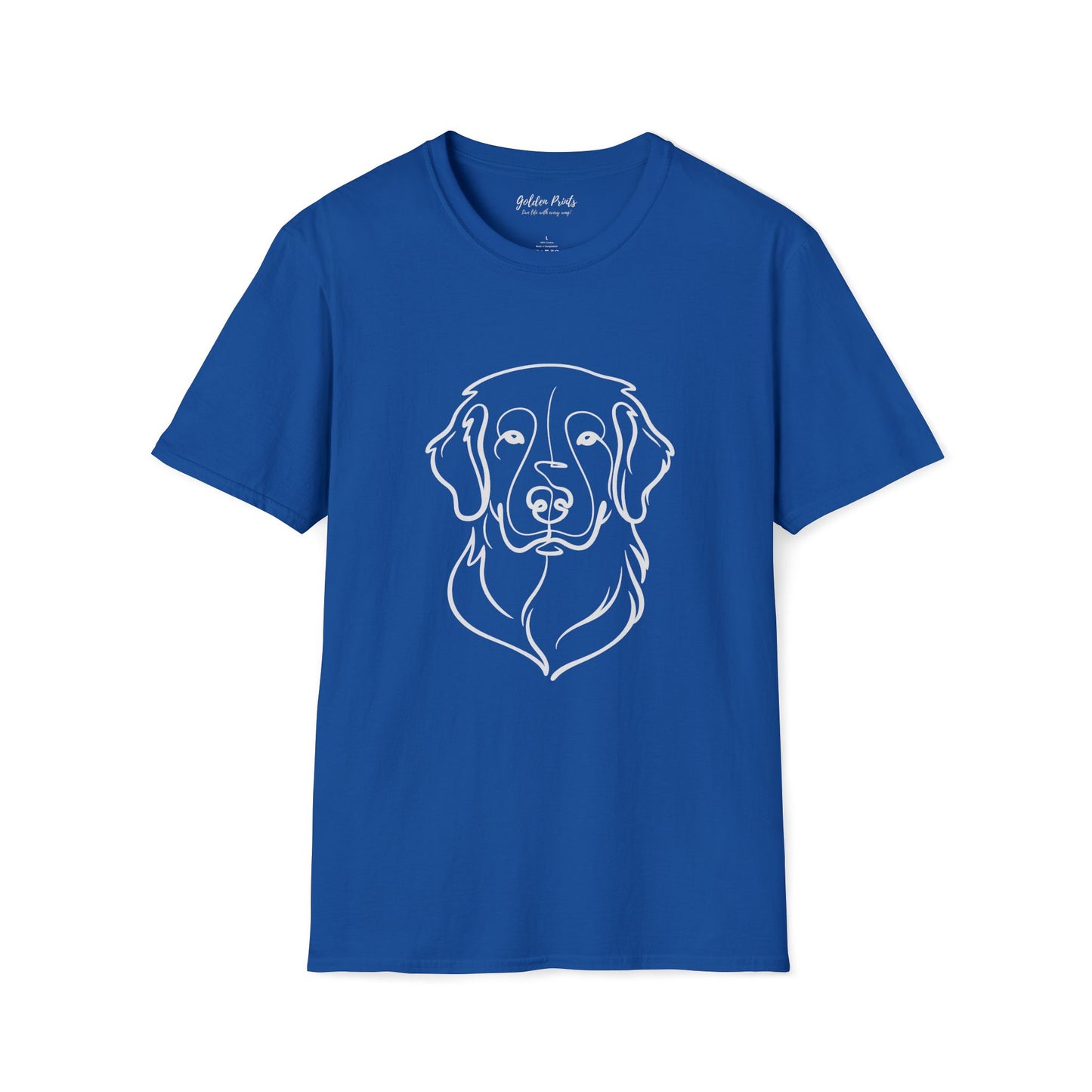 Golden Retriever Portrait Tee | Minimal Dog Art T-Shirt