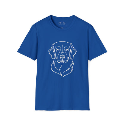 Golden Retriever Portrait Tee | Minimal Dog Art T-Shirt