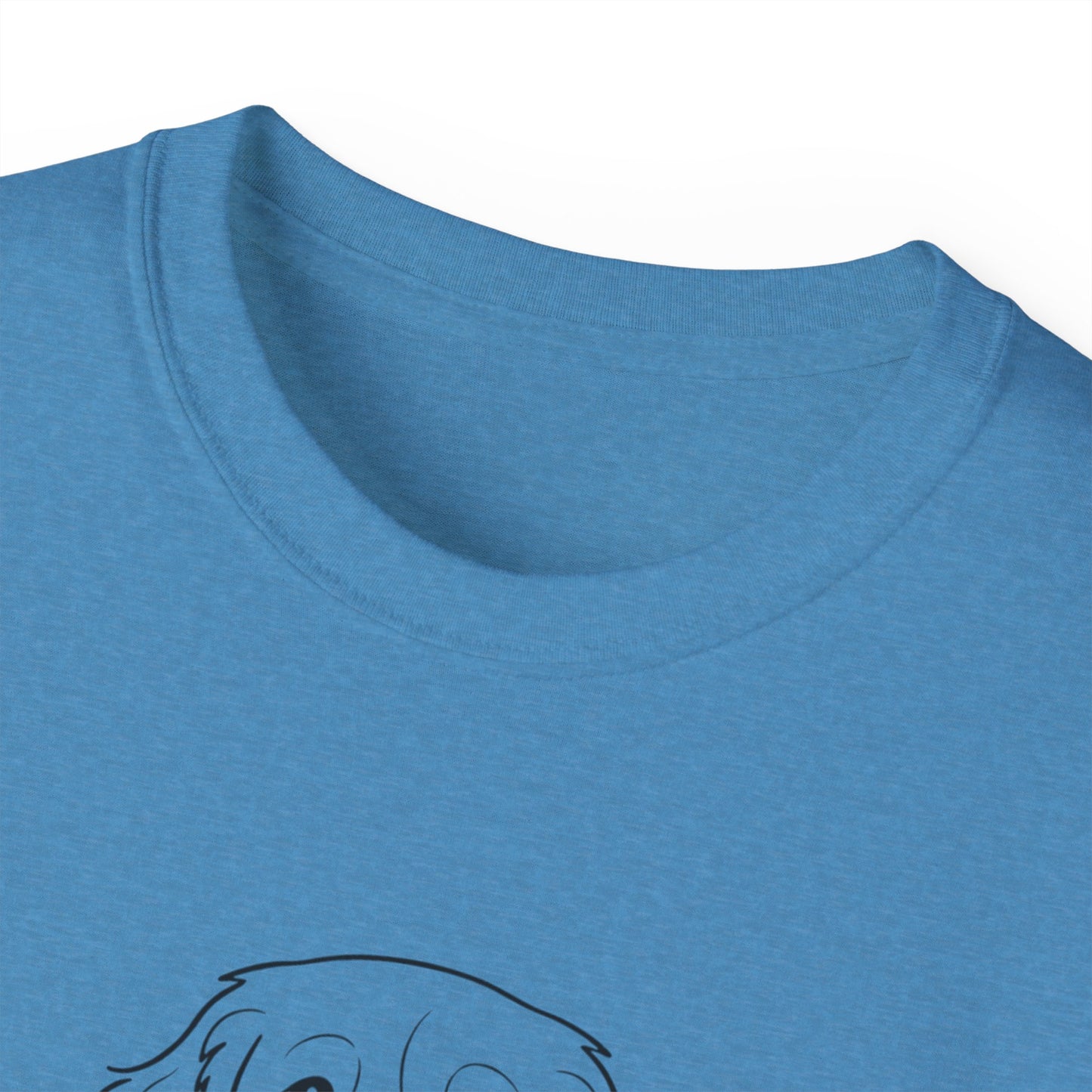 Dog Begging for Burger T-Shirt | Golden Retriever POV Line Art Tee