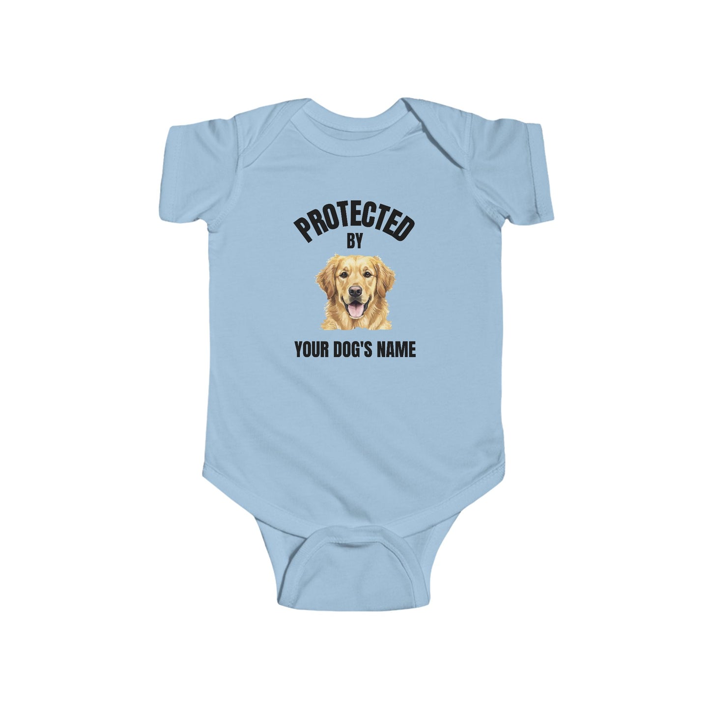 Protected by [Dog's Name] | Baby Onesie