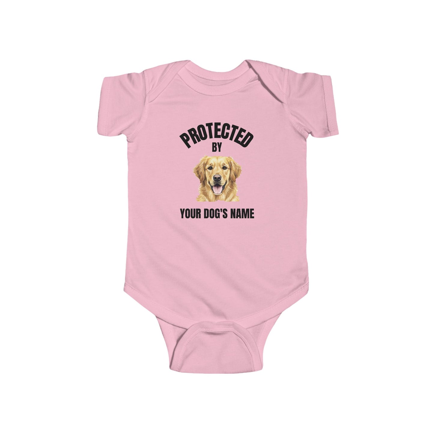 Protected by [Dog's Name] | Baby Onesie
