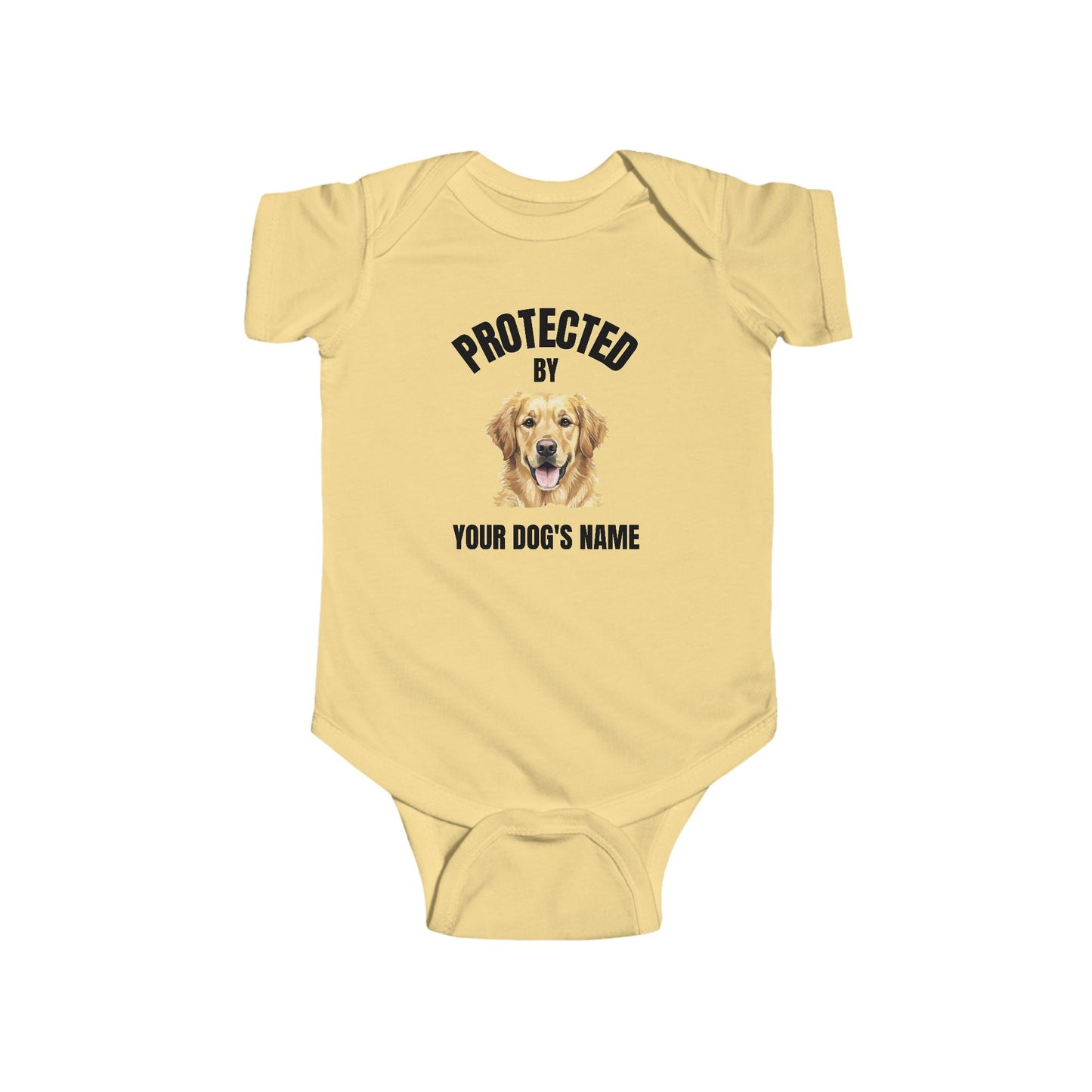 Protected by [Dog's Name] | Baby Onesie