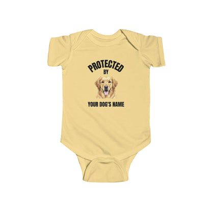 Protected by [Dog's Name] | Baby Onesie