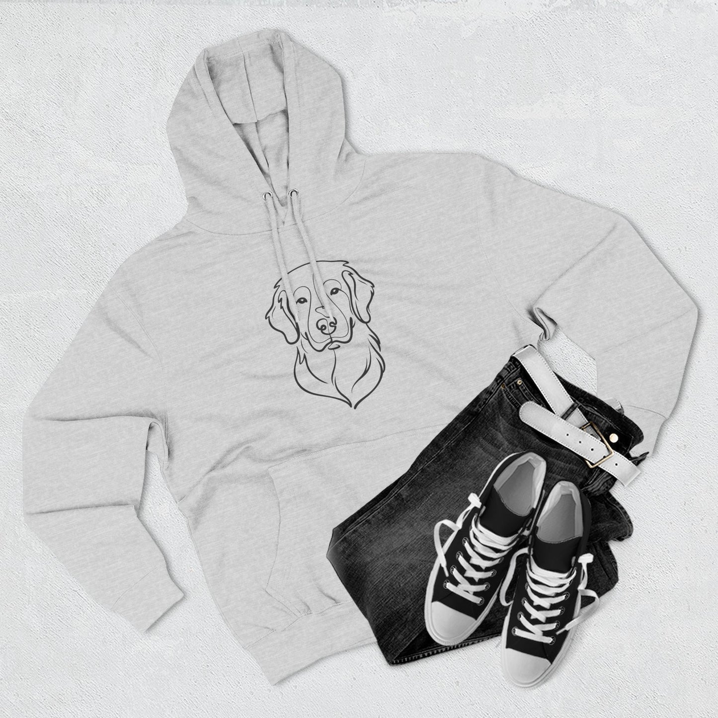 Line Art Three-Panel | Hoodie