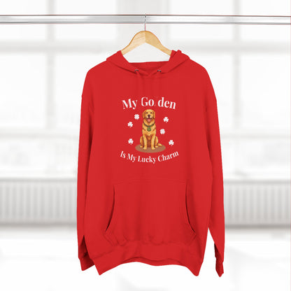 Hoodie — “My Golden Is My Lucky Charm” St. Patrick’s Day Golden Retriever Sweatshirt