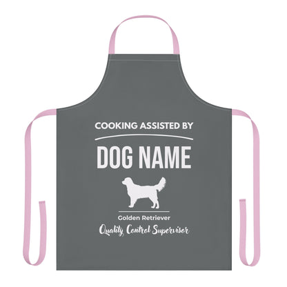 Personalized Golden Retriever Apron – Charcoal | Unique Gifts for Dog Lovers