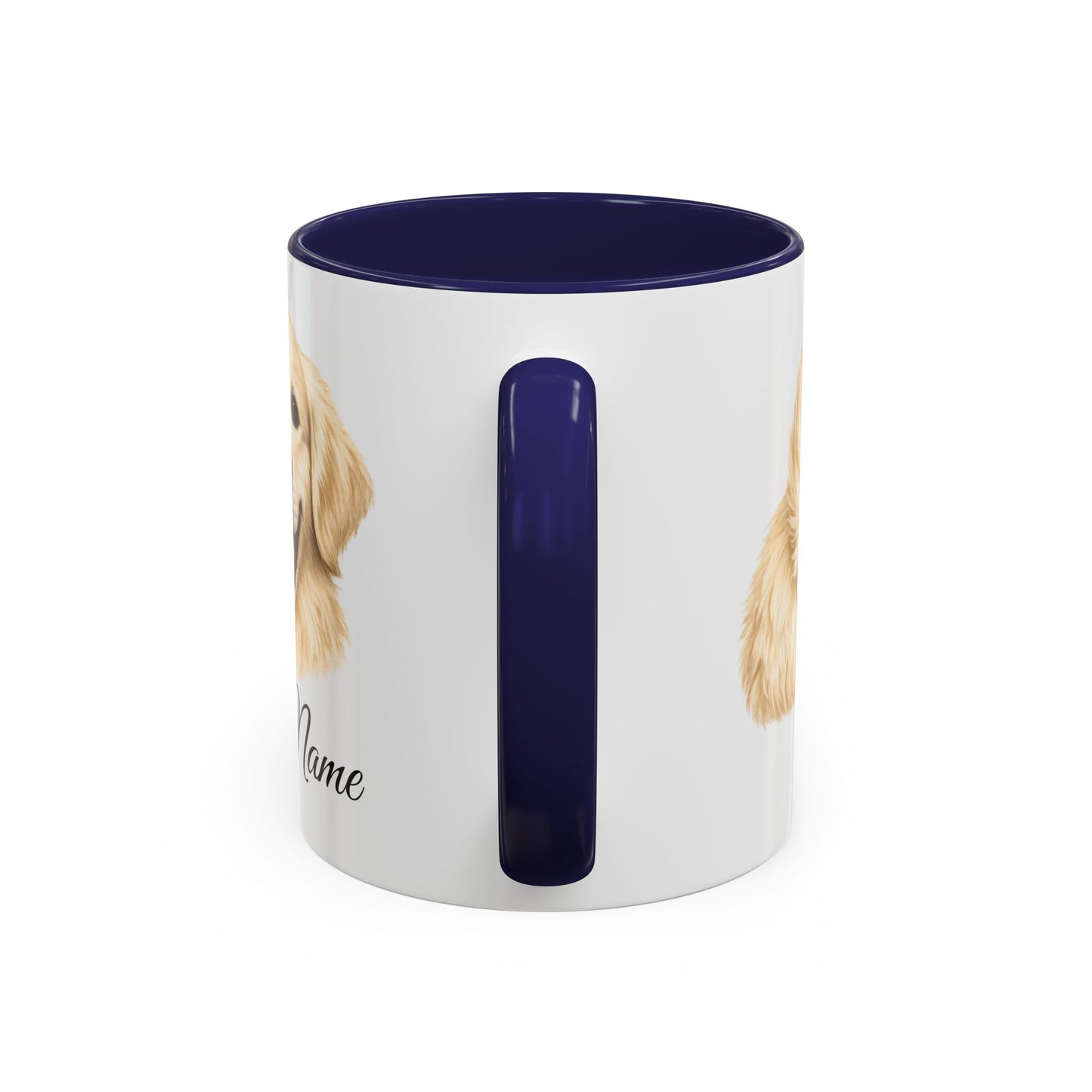 Personalized English Cream Golden Retriever Coffee Mug with Custom Dog Name (11oz & 15oz)