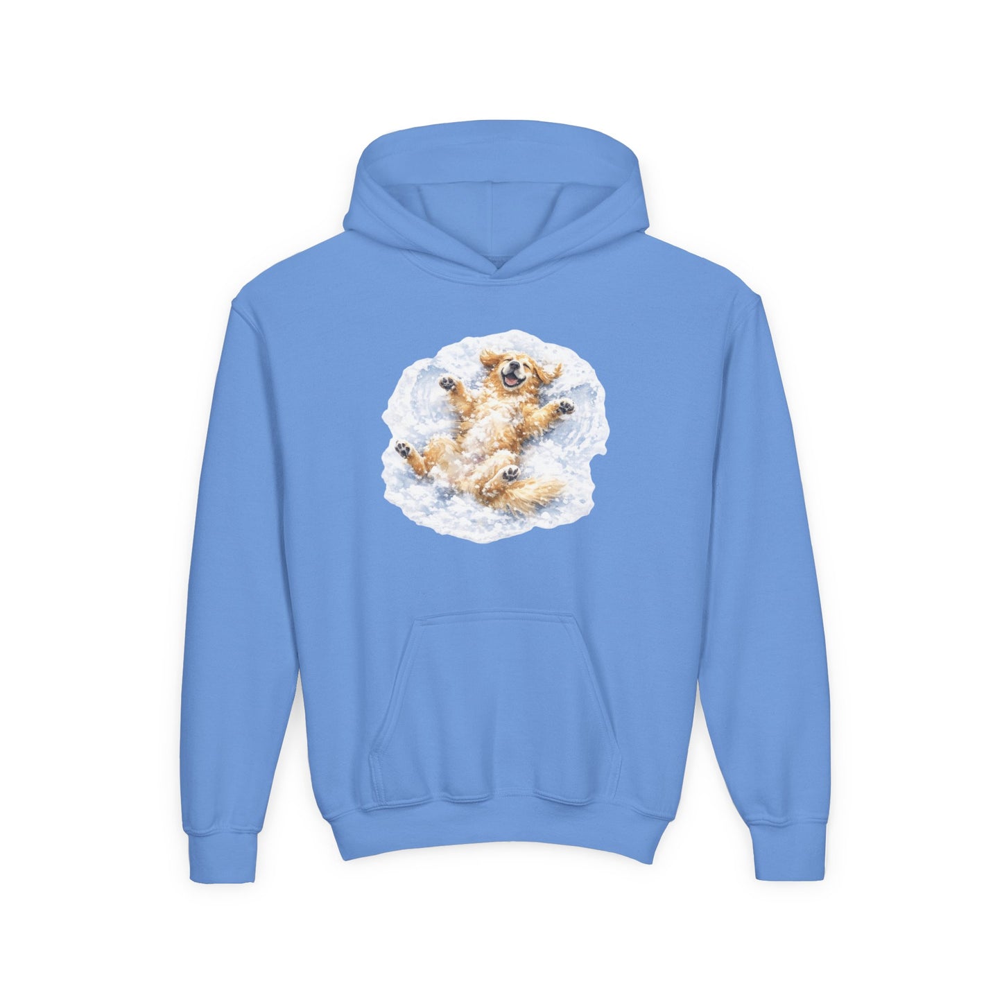 Youth Hoodie | Golden Retriever Snow Angel