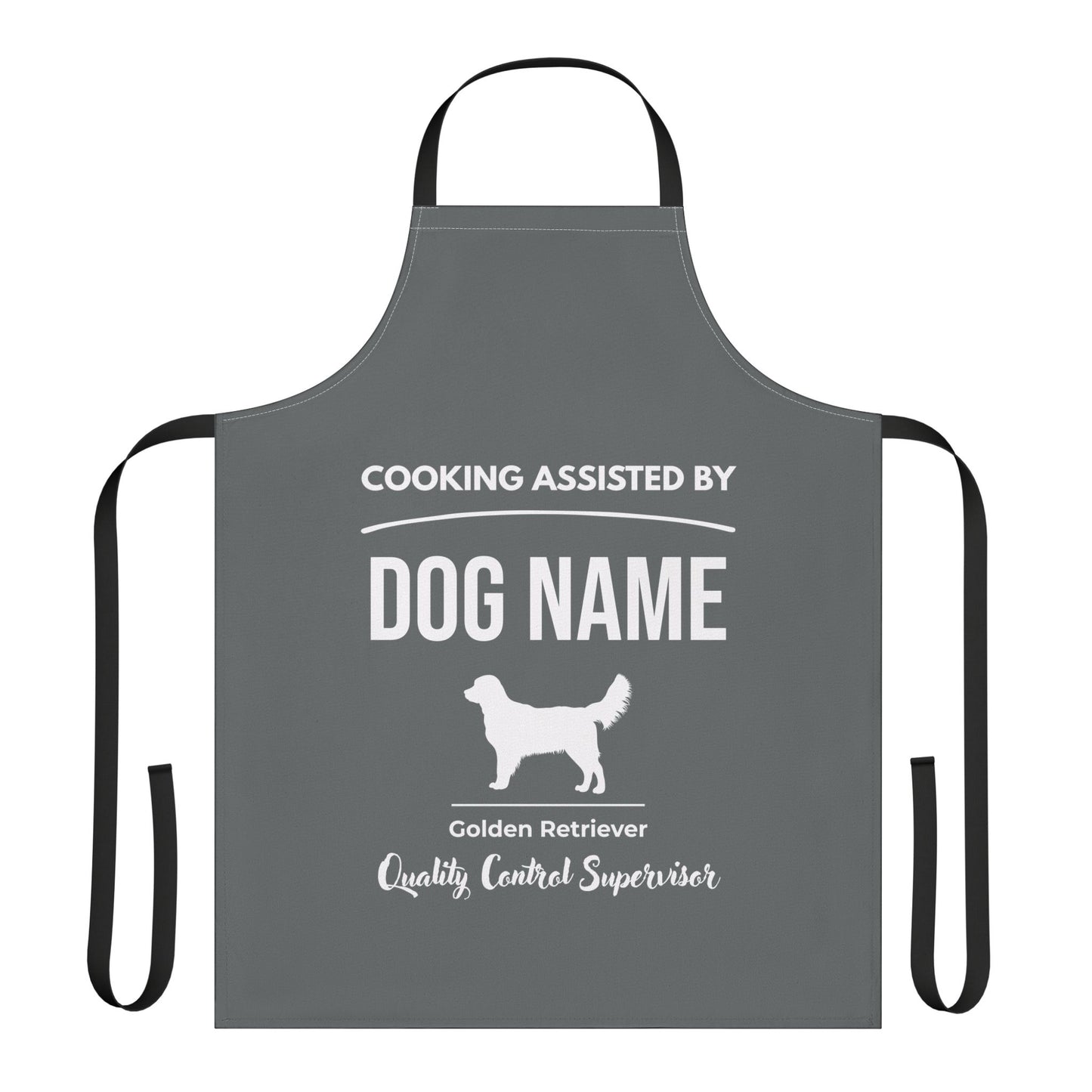 Personalized Golden Retriever Apron – Charcoal | Unique Gifts for Dog Lovers