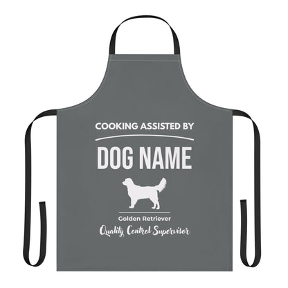 Personalized Golden Retriever Apron – Charcoal | Unique Gifts for Dog Lovers