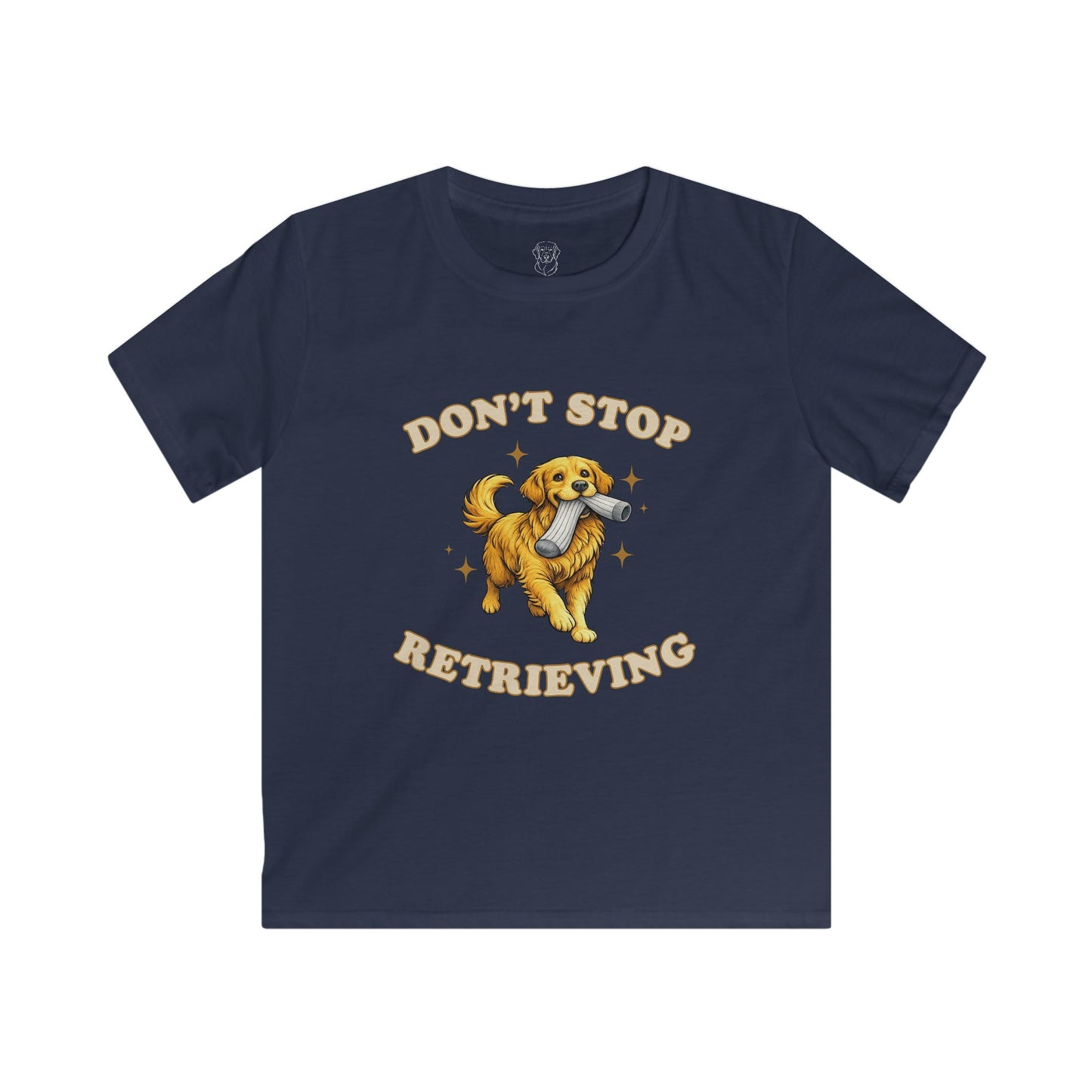 Kids Golden Retriever T-Shirt | “Don’t Stop Retrieving” Dog Lover Tee