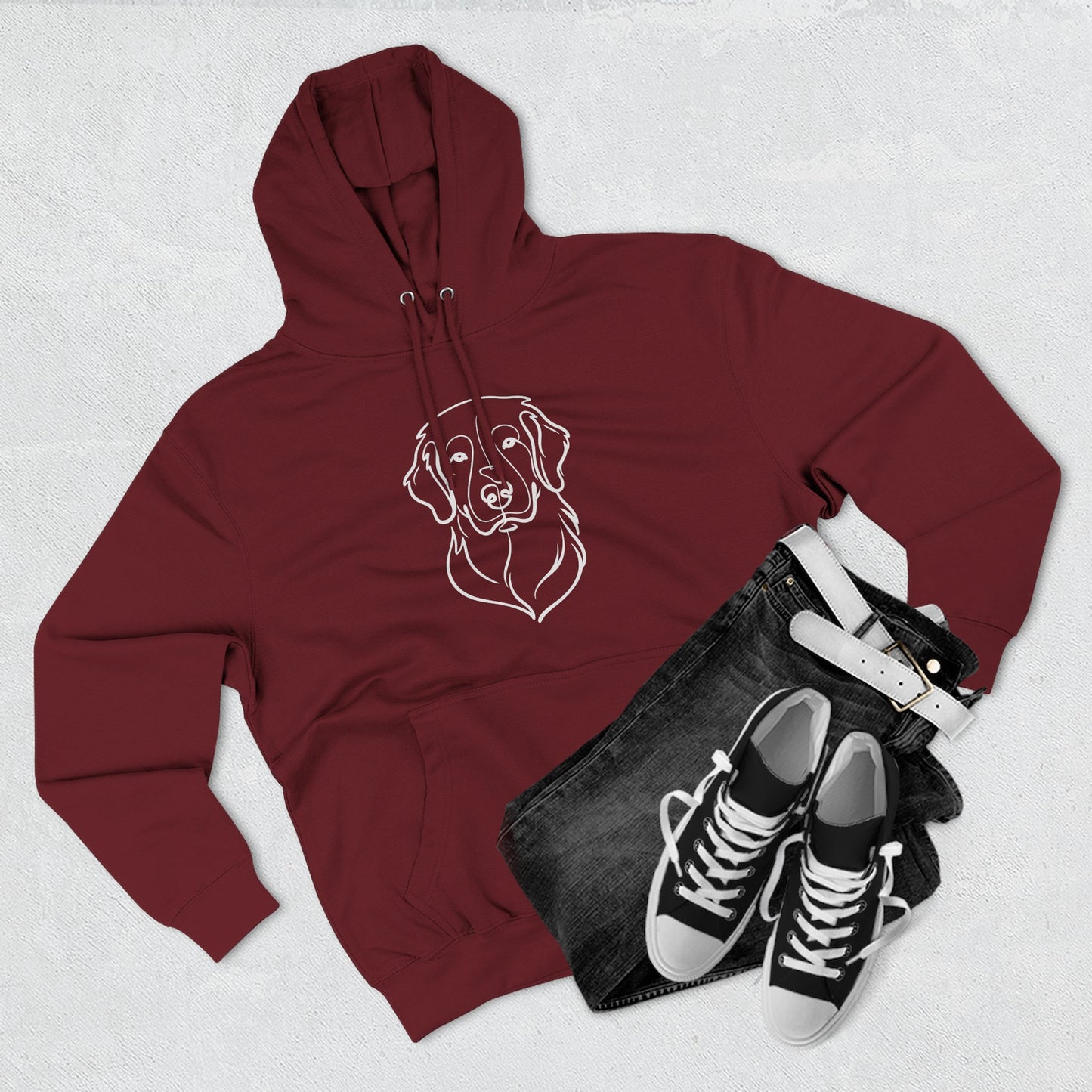Line Art Three-Panel | Hoodie