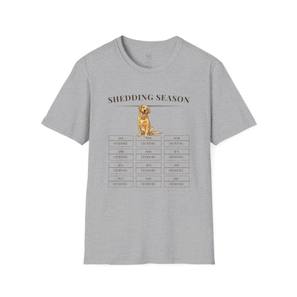 Golden Retriever Shedding Season Calendar Shirt | Funny Dog Hair T-Shirt for Pet Parents
