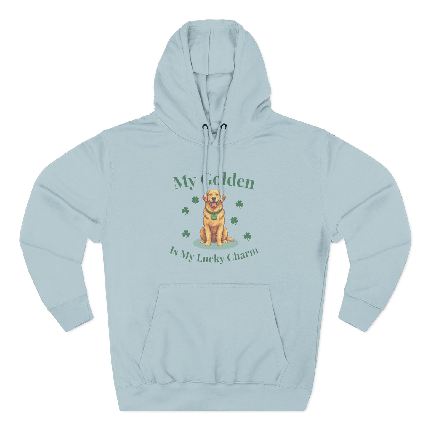 Hoodie — “My Golden Is My Lucky Charm” St. Patrick’s Day Golden Retriever Sweatshirt