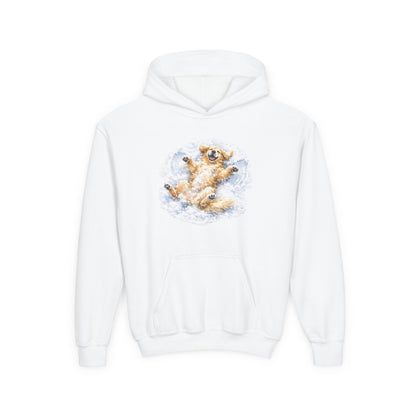 Youth Hoodie | Golden Retriever Snow Angel