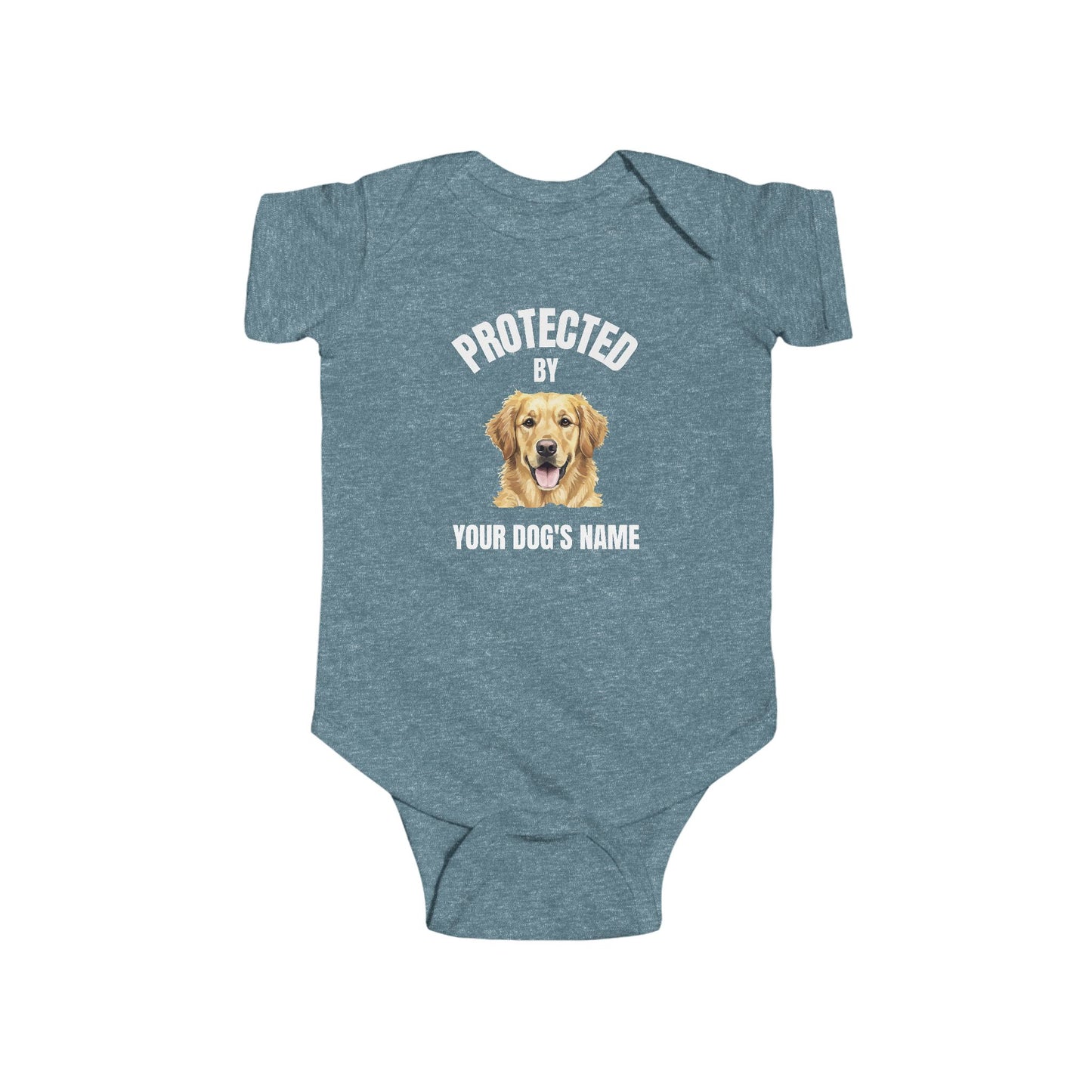 Protected by [Dog's Name] | Baby Onesie