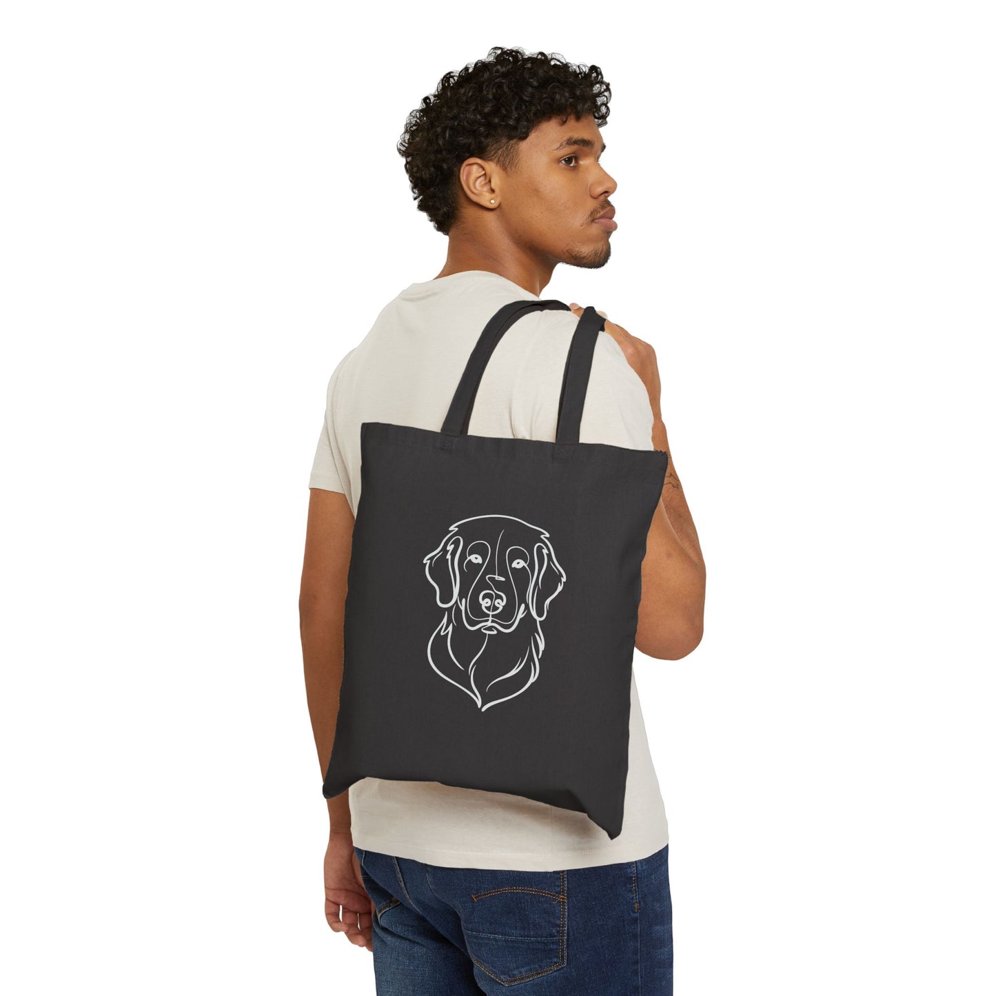 Golden Retriever Tote Bag | Minimal Canvas Dog Tote