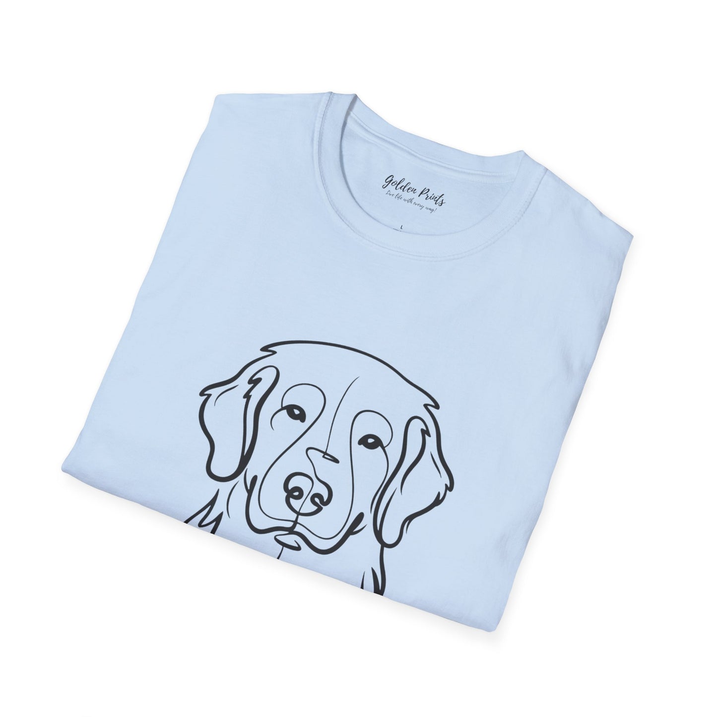 Golden Retriever Portrait Tee | Minimal Dog Art T-Shirt