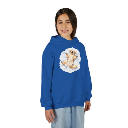 Youth Hoodie | Golden Retriever Snow Angel