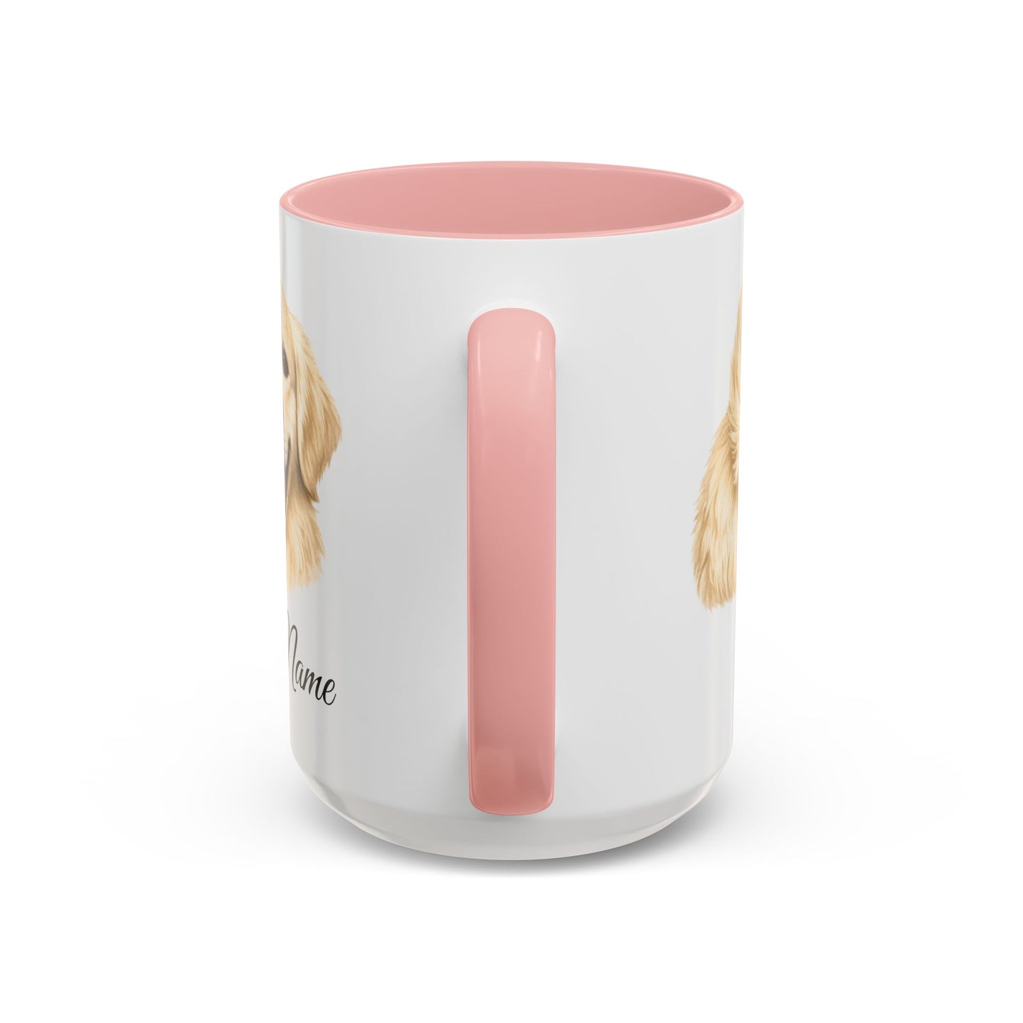 Personalized English Cream Golden Retriever Coffee Mug with Custom Dog Name (11oz & 15oz)