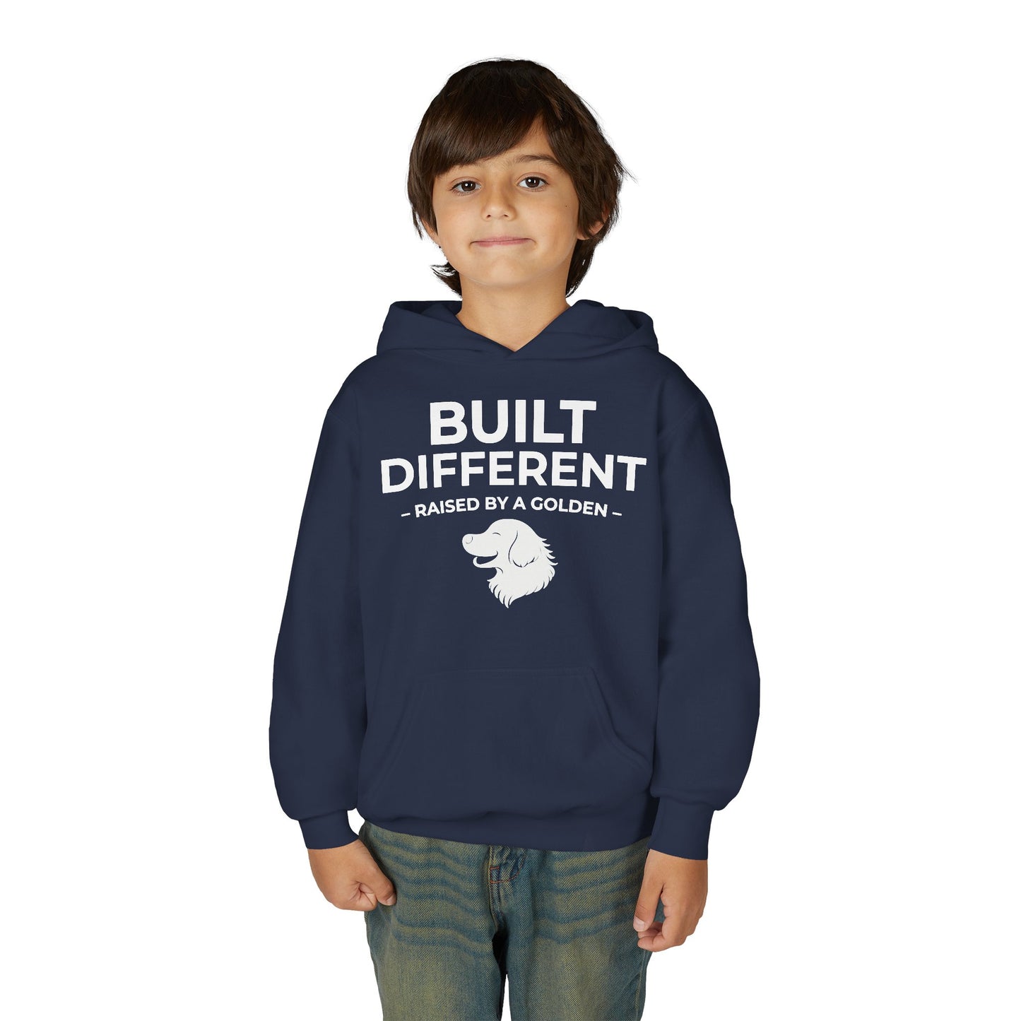Built Different. Raised by a Golden | Kids Sweatshirt