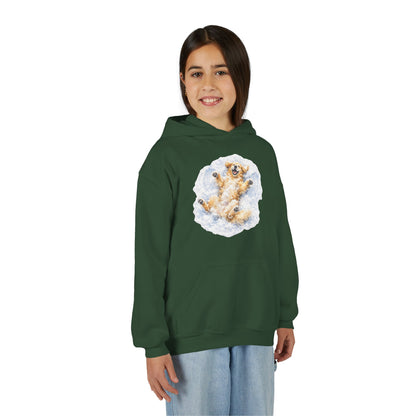 Youth Hoodie | Golden Retriever Snow Angel
