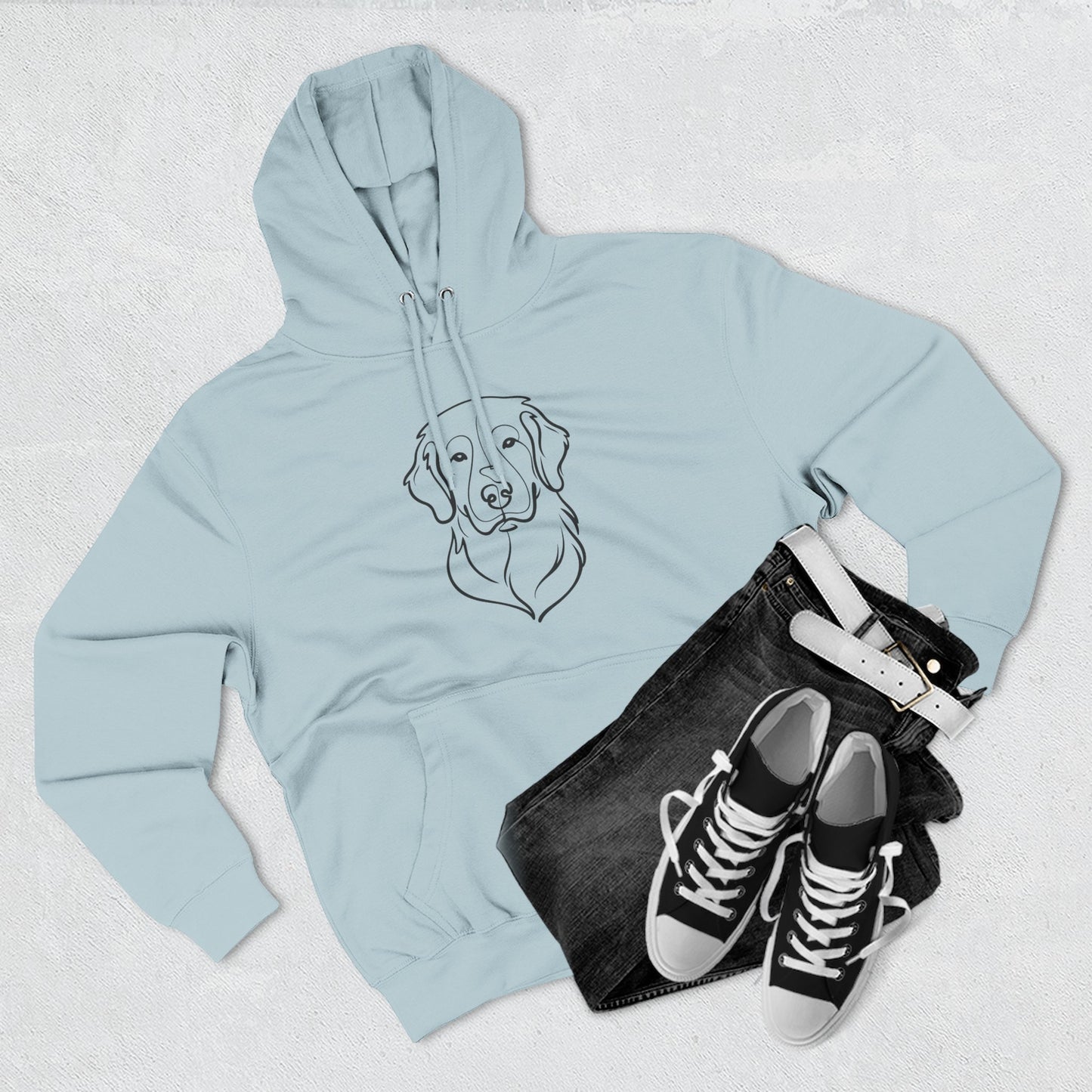 Line Art Three-Panel | Hoodie