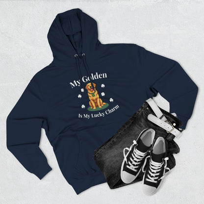 Hoodie — “My Golden Is My Lucky Charm” St. Patrick’s Day Golden Retriever Sweatshirt